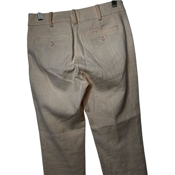 Club Monaco Peach Pink Texutred Straight Leg Pants Size 0 Trouser Dress Pants - Picture 5 of 10